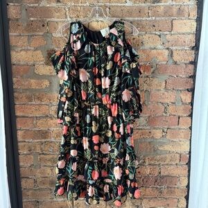 Kate Spade Floral Cold Shoulder Dress
